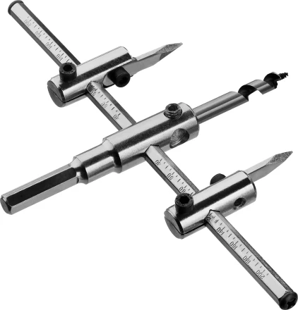 Сверло ЗУБР "МАСТЕР" регулируемое по дереву, двухрезцовое "Балеринка", d=40-200мм, 1-30мм, в блистере 29440-200 купить в Надыме