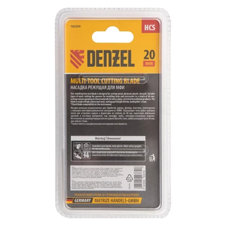 Насадка для МФИ режущая пазовая прямая, HCS, по дереву, 20 х 1.4 мм, мелкий зуб Denzel 782309 купить в Надыме