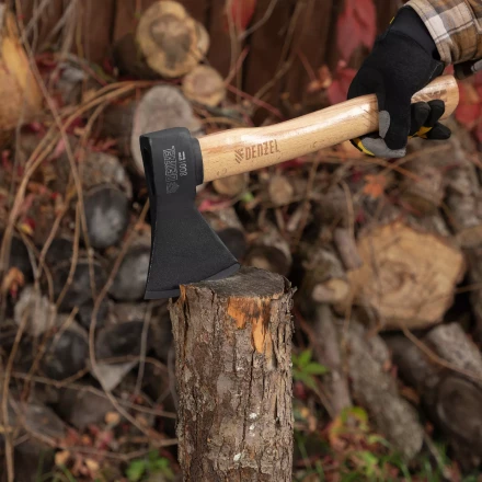 Топор, 800 г Denzel 21633, кованый, буковое топорище купить в Надыме