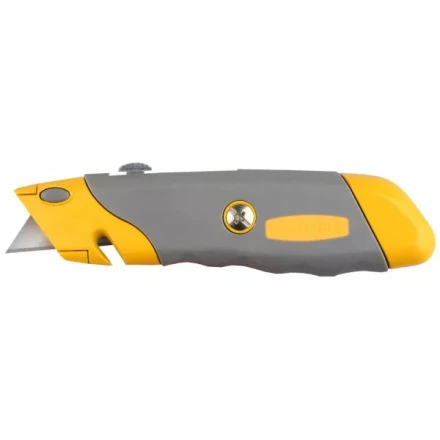 Нож STAYER "PROFI" металлический корпус, с выдвижным трапециевидным лезвием, 5 запасных лезвий 9233 купить в Надыме