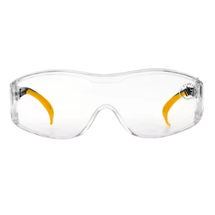 Очки защитные открытые Denzel 89201, поликарбонатные, увеличенная прозрачная линза,  регулируемые дужки купить в Надыме
