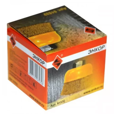 Щетка для УШМ М14/85 мм чашечная сталь прямая Энкор 51532 купить в Надыме