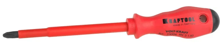 Отвертка KRAFTOOL "VOLT-KRAFT" 1000В, PH №3-150мм 25006-3-150 купить в Надыме