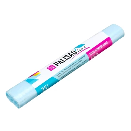 Пакеты для хранения продуктов особо прочные, 400x260 мм, 35 шт, цвет голубой лед, Home Palisad 95006 купить в Надыме