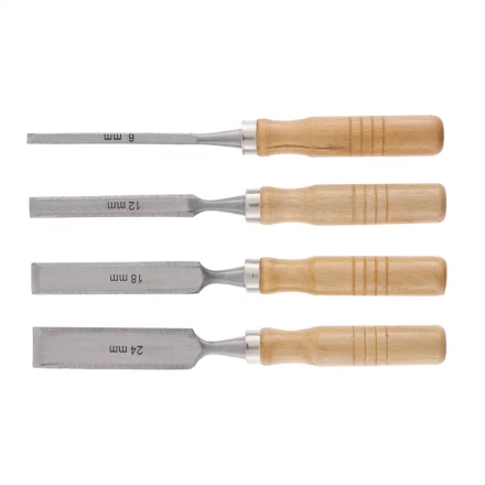 Набор стамесок 6-12-18-24 мм плоские деревянные рукоятки SPARTA 243965 купить в Надыме