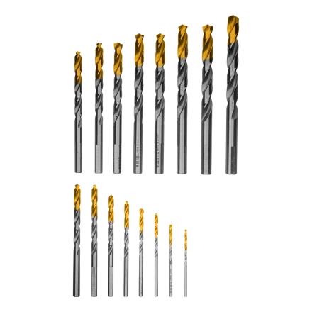 Набор сверл по металлу Denzel 723003, 1-10 мм, Р6М5-TiN, Golden Tip, 19 шт купить в Надыме
