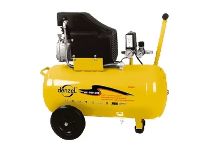 Компрессор пневматический поршневой прямой привод 50 литров DENZEL 58066 купить в Надыме
