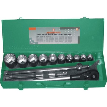 Набор головок торцевых  3/4&quot;DR  7/8&quot;  2&quot; 15предметов Jonnesway S04Н6415S 48501 купить в Надыме