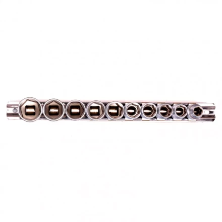 Набор торцевых головок 3/8 шестигранные CrV 10 шт 8-19 мм Stels 13601 купить в Надыме