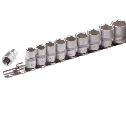 Набор торцевых головок 3/8 шестигранные CrV 10 шт 8-19 мм Stels 13601 купить в Надыме