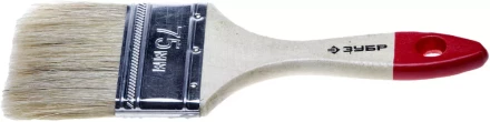 Кисть плоская ЗУБР "УНИВЕРСАЛ-СТАНДАРТ ", натуральная щетина, деревянная ручка, 75мм 4-01001-075 купить в Надыме
