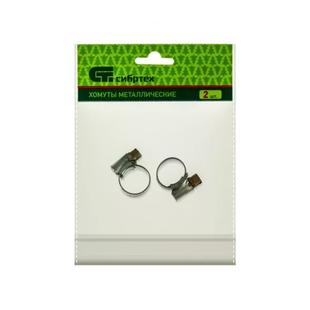 Хомуты металлические червячные 10-16 мм ширина 10 мм английский тип W1 2 шт Сибртех 47664 купить в Надыме