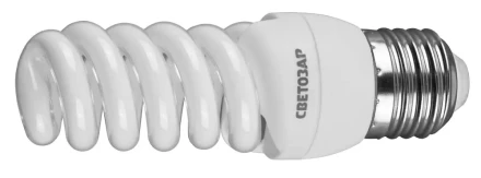 Энергосберегающая лампа СВЕТОЗАР "КОМПАКТ" спираль,цоколь E27(стандарт),Т2,теплый белый свет(2700 К),10000час,12Вт(60) 44452-12_z01 купить в Надыме