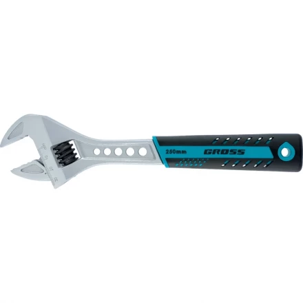 Ключ разводной 250 мм CrV двухкомпонентная ручка GROSS 15562 купить в Надыме