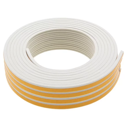 Уплотнитель резиновый, 12 м, профиль "E", белый Сибртех 88911 купить в Надыме