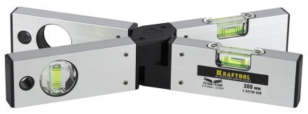 Уровень KRAFTOOL &quot;PRO&quot; &quot;MASS Level&quot;, раскладной, 3 ампулы, 300мм 1-34730-030 купить в Надыме