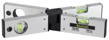 Уровень KRAFTOOL "PRO" "MASS Level", раскладной, 3 ампулы, 300мм 1-34730-030 купить в Надыме