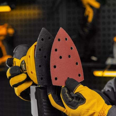 Треугольник абразивный на ворc. подложке под "липучку", перф., P 320, 150х150х100 мм, 5 шт. Denzel 738677 купить в Надыме