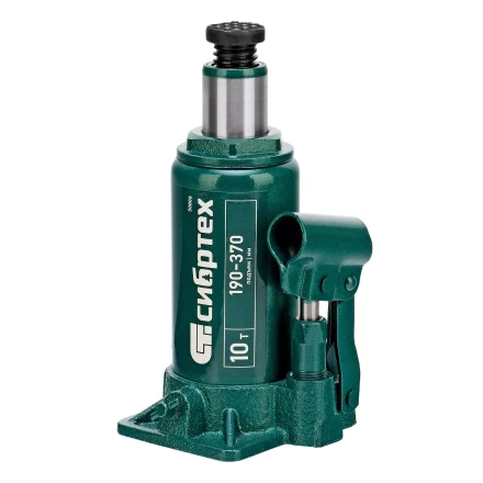 Домкрат гидравлический бутылочный Сибртех 50806, 10 т, 190-370 мм купить в Надыме