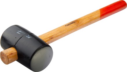 Киянка резиновая, 450 г, черная резина, деревянная рукоятка SPARTA 111505 купить в Надыме