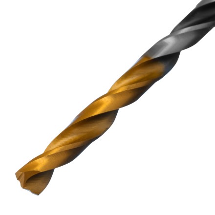 Сверло спиральное по металлу Denzel 4 x 75мм, Р6М5, Golden Tip, многогранная заточка 718272 купить в Надыме