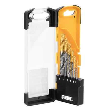 Набор сверл по металлу Denzel, 2-8мм, Р6М5К8-TiN, Golden Tip, 6 шт 723004 купить в Надыме