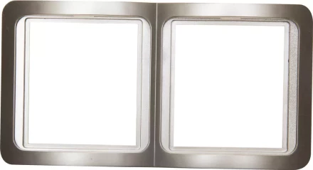 Панель СВЕТОЗАР "ГАММА" накладная, вертикальная, цвет золотой металлик, 2 гнезда SV-54147-GM купить в Надыме