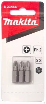 Биты Makita PH2 25мм 3шт (B-23466) купить в Надыме