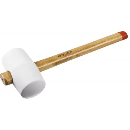 Киянка ЗУБР "МАСТЕР" резиновая белая, с деревянной рукояткой, 0,68кг 20511-680_z01 купить в Надыме