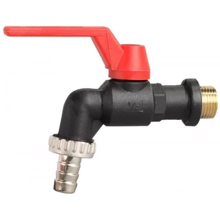 Кран угловой ЗУБР шаровой "папа-соединит шланг", пластиковый корпус, 3/4"х20 4-51560-P-3/4-20 купить в Надыме