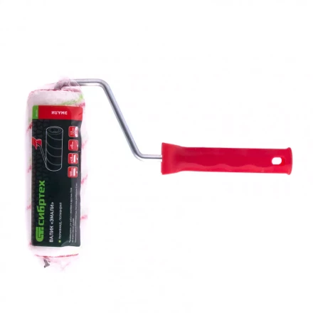 Валик "Эмали"  180 мм ворс 12 мм D 48 мм D ручки 8 мм полиамид полиакрил Сибртех 80170 купить в Надыме