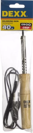 Паяльник DEXX с деревянной рукояткой, конус, 40Вт 55416-40 купить в Надыме
