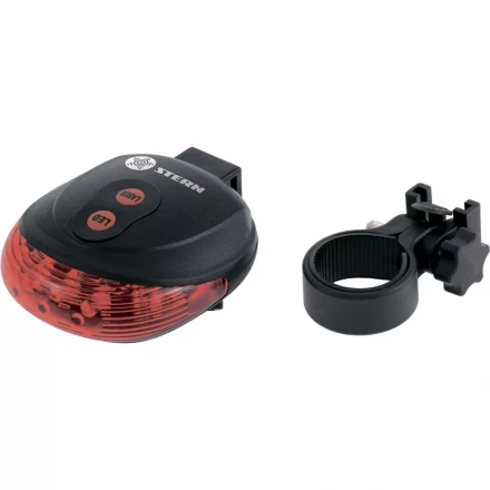 Фонарь велосипедный с лазерным обозначением габаритов 5 Led + 2 лазера 2хААА Stern 90559 купить в Надыме