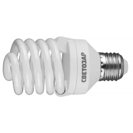 Энергосберегающая лампа СВЕТОЗАР "КОМПАКТ" спираль,цоколь E27(стандарт),Т2,яркий белый свет(4000 К),10000час,25Вт(125) 44454-25_z01 купить в Надыме