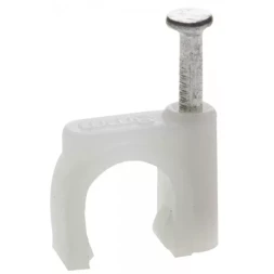 ЗУБР "МАСТЕР". Скоба-держатель для круглого кабеля, с оцинкованным гвоздем, 6 мм, 50 шт 45111-06