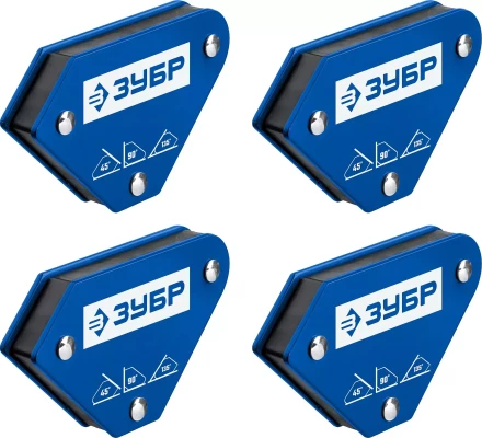 ЗУБР УМ-3, 4 шт, 4 кг, набор угольников магнитных для сварочных работ, Профессионал (40050-04) купить в Надыме