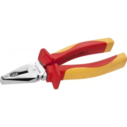 Плоскогубцы ЗУБР "ПРОФЕССИОНАЛ" "ПРОФИЭЛЕКТРИК", диэлектрические комбинированные, двухкомп рукоятка, до ~1000В, 180мм 22145-1-18 купить в Надыме