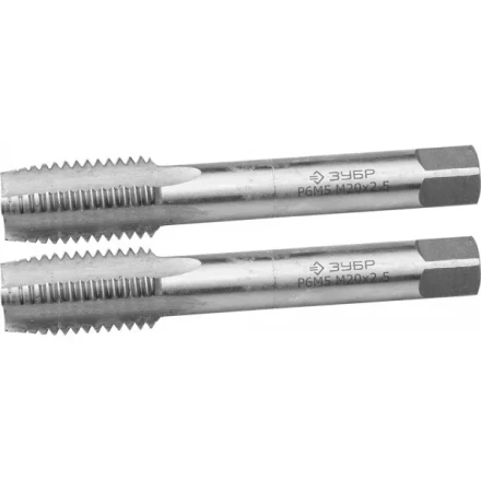 Метчики ЗУБР "ЭКСПЕРТ" машинно-ручные, комплектные для нарезания метрической резьбы в сквозных отверстиях, М20х2,5, 2шт 4-28007-20-2.5-H2 купить в Надыме