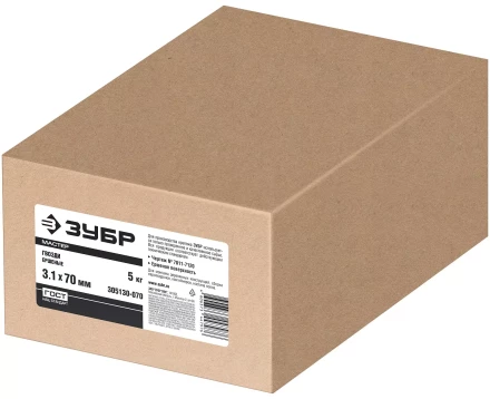 ЗУБР 70 x 3.1 мм, 5 кг, ершеные гвозди (305130-070) купить в Надыме