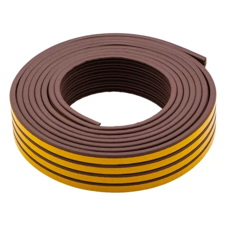 Уплотнитель резиновый, 12 м, профиль "E", коричневый Сибртех 88912 купить в Надыме