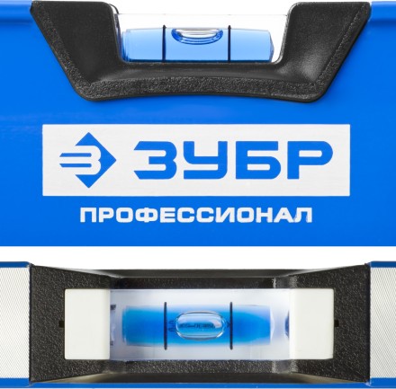 Уровень  ЗУБР &quot;ЭКСПЕРТ&quot; &quot;УСП - 2&quot;коробчатый усилен, 2 фрезерован баз поверхности, 3 ампулы, крашенный, с ручками, 100см 34587-100 купить в Надыме