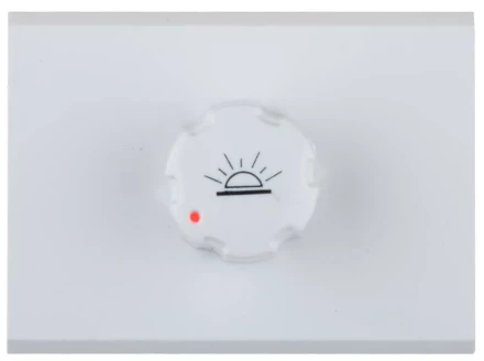 Диммер СВЕТОЗАР "ЭФФЕКТ" без вставки и рамки, цвет белый, 60-500Вт SV-54442-W купить в Надыме