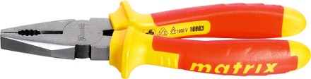 Плоскогубцы комбинированные Insulated 200мм двухкомпонентные рукоятки MATRIX PROFESSIONAL 16905 купить в Надыме