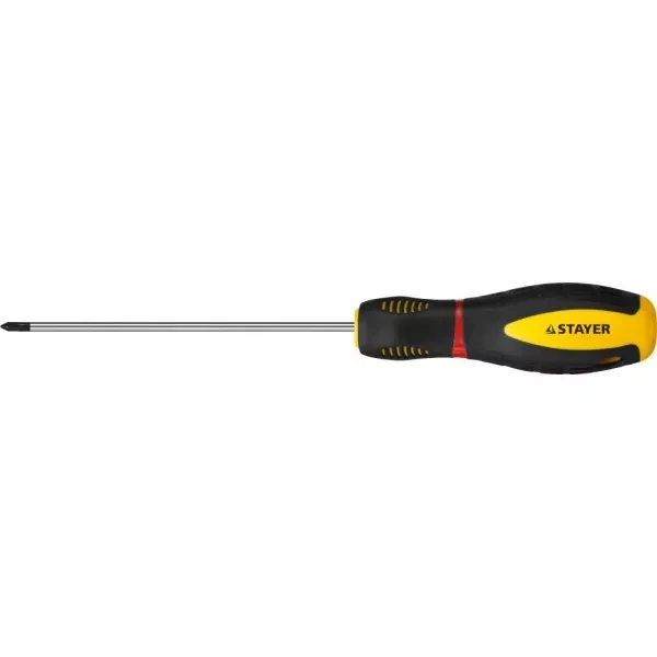 Отвертка STAYER "PROFI" "PROTech", двухкомп рукоятка, намагниченная, Cr-Mo, PH0x100мм 25132-0-10_z02 купить в Надыме