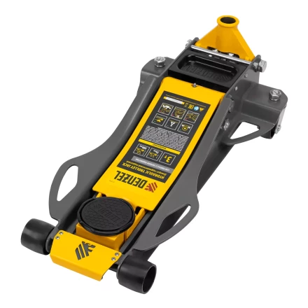 Домкрат гидравлический подкатной Denzel 51250, 3 т, 75-500 мм, быстрый подъем, низкий подхват, проф. купить в Надыме