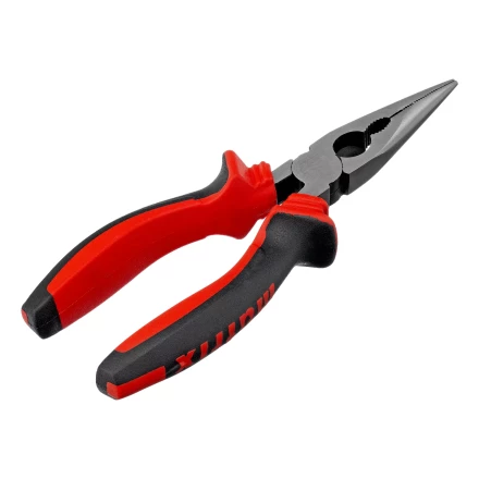 Длинногубцы прямые Matrix, 160 мм, хром-ванадий, двухкомпонентные рукоятки, 17309 купить в Надыме