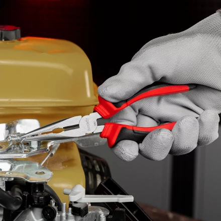 Длинногубцы прямые Matrix, 160 мм, хром-ванадий, двухкомпонентные рукоятки, 17309 купить в Надыме