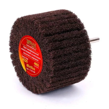 Круг MESSER шлифовальный лепестковый из нетканого полотна с оправкой (на шпильке) 80х50х6 Very Fine (#320) купить в Надыме
