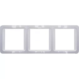 Панель СВЕТОЗАР "ГАММА" накладная, вертикальная, цвет светло-серый металлик, 2 гнезда SV-54147-SM