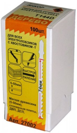 Пилка для электролобзика T144 D HCS 1шт/100 Энкор 27002 купить в Надыме